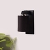Devansh Solid Wood Electric Wall Light in Brown Colour with Black Shade Count of 1 Light