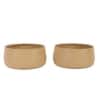 Bowl Textured Planter Set Of 2 In Beige Colour
