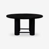Elysianis Leewell Solid Wood 6 Seater Dining Table in Black Finish