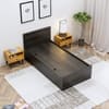Hexa Engineered Wood Modern Single Bed With Headboard With Storage In Flower Wenge