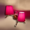 Devansh Metal Electric Wall Light in Gold Colour with Red Shade Count of 2 Lights