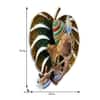 Desert Art Metal Handpainted Paan Leaf Ganesha Wall Hanging 18 x 18 Inch