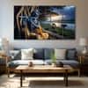 The Castle Decor Krishna Ji Wall Painting Wooden Framed 27x48 Inch (Style 35)