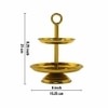 Metalsmith Two Tier Serveware Stand with Ring Handle Gold Finish
