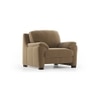 Farina Luxe 1 Seater Fabric Sofa in Fawn Velvet Colour