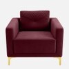 Arab Velvet 1 Seater Sofa Maroon Color