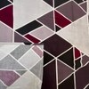 Multicolor Geometric 400 TC Cotton Flat Queen Size Bedsheet With 2 Pillow Covers From Threads