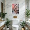 The Castle Decor Quirky Giraffe Toilet Reading Newspaper Wall Art 8x12 Inch