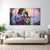 The Castle Decor Radha Krishna Wall Painting Wooden Framed 27x48 Inch (Style 13)