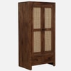 Mango Wood 2 Door Wardrobe In Rustic Teak Finish With Drawer