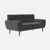 Faro Velvet 3 Seater Sofa in Dark Grey Colour