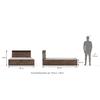 Aruba Engineered Wood King Size Hydraulic Storage Bed In Classic Walnut Finish