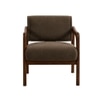 Citrus Boucle Fabric Arm Chair in Brown