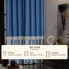 Stoa Paris Satin Curtain for Door, 70% Blackout Curtains, Sun Protection, Set of 2, Versailles - Blue Monarch