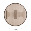 Handmade Round Wool Rug Modern Minimalist Beige 10 Feet Carpet
