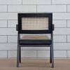 Atlanta Solid Wood Mango Arm Chair in Black