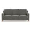Abbey Sofa Set (Colour : Ash Grey Velvet, Cushion : Hard, Seater : 3+2+1)