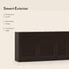 Bennis 21 Pair Shoe Rack in Dark Walnut Finish