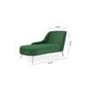 Henz Velvet Chaise Lounger in Green Colour