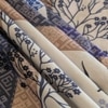 White Floral 270 TC Glaze Cotton Fitted Queen Size Bedsheet With 2 Pilllow Covers