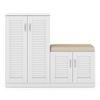Bennis 25 Pair Shoe Rack in White Finish