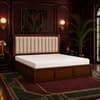 Tarang Solid Wood Compact King Bed Box Storage Provincial Teak Finish Mattress 72 x 72 Inches