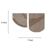 Abstract Handmade Natural Wool Wall Art Beige Textured 2 Panel Set 7 x 5 Feet