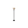 Astor Black Cotton Shade Floor Lamp