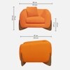 Amala Velvet 1 Seater Sofa in Orange Colour