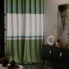 Stoa Paris Satin Long Door Curtain, 70% Blackout Curtains, Set of 1, Versailles - Majestic Meadow with Back Lining