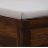 Willowcrest Solid Wood King  Size Upholstered Bed With Hydraulic Storage (Provincial Teak Finish)