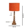 Devansh Orange  Jute   Table Lamp With  Wood Natural Base (7X7X21.25 Inches)-17