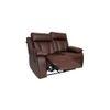 Magna Leatherette Two Seater Manual Recliner in Brown Colour