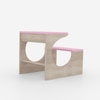 Montessori Toddler Activity Table & Chair in Oak and Pink