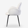 Jewel Fabric Dining Chair in White Colour