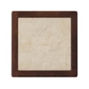 Sera Rectangular Marble and Square Solid Wood Nested Coffee Table with Square Marble Side Table in Walnut Finish