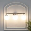 Hollis 3 Light Bathroom Wall Light With Opal Glass In Nickel Finish