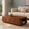 Camden Sheesham Wood Geometric Arch Coffee Table in Walnut Finish