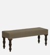 Laasya Sheesham Wood Upholstered Bench In Walnut Finish