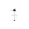 Nyree Black Fabric Floor Lamp with Black Iron Base