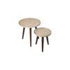 Ethereal Gold Round Nesting Tables with Wooden Legs, Side Tables, Wooden Tables, Living Room Decor by A Tiny Mistake