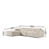 Sophisticated Wood Right Aligned 3-Seater With Upholstery Non Storage Sofa In White Colour