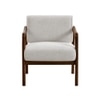 Citrus Boucle Fabric Arm Chair in White