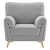 Osbert Velvet 1 Seater sofa in Grey color