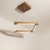 Atrium Brown Solid Wood Single Hanging Light