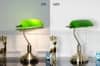 Lawyer Antique Brass Metal and Glass Study Table Lamp