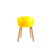 Kepler Brooks Modena Cafeteria Dining Chair in Yellow Colour