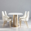 Octavian 6 Seater Metal Dining Table Set