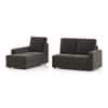Apollo Compact Sofa (Colour : Smoke, Cushion : Soft, Back Type : Regular, Seating Capacity : Left Aligned 2 Seater + Left Aligned Chaise + Ottoman)