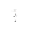 Ezra Off White Fabric Floor Lamp with Black Iron Base